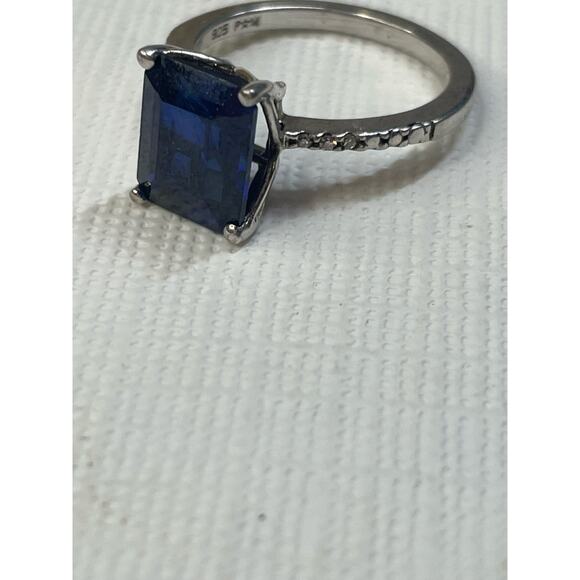 Sterling Silver 925 Blue Stone Ring Women's 6.75 Stunning - Picture 2 of 8